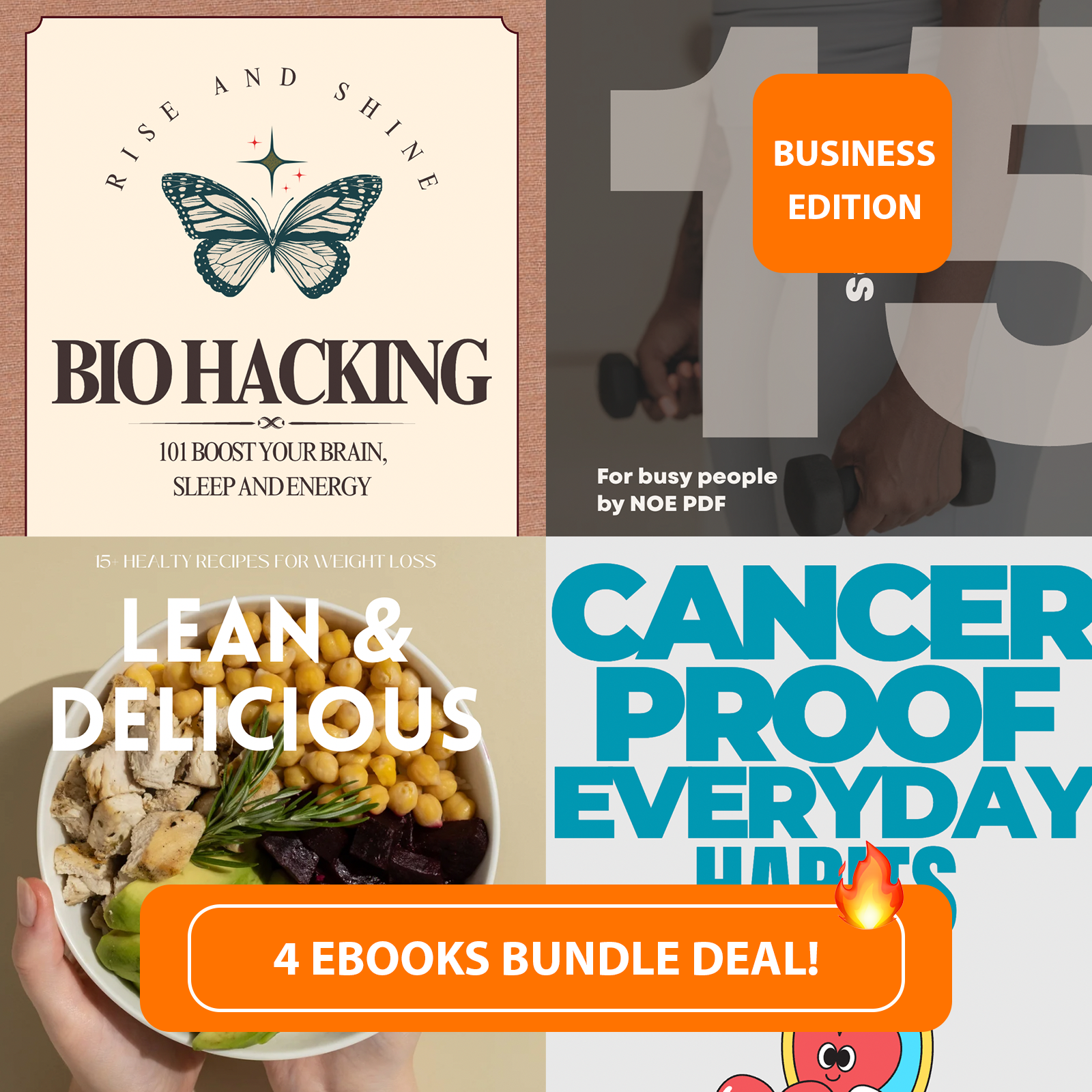 Healthy Habits Bundle 2025 – 4 Life-Boosting Ebooks for Energy, Fitness & Longevity